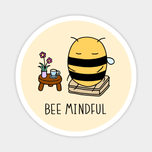 Bee Mindful - Cream Magnet